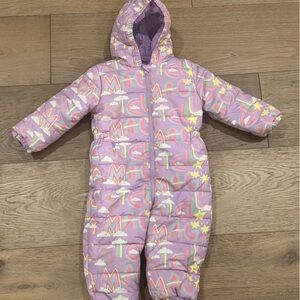 Stella McCartney Lavender Snowsuit with Rainbow Design